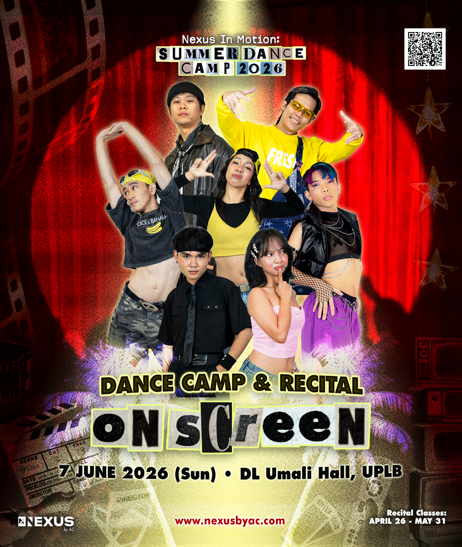 Nexus In Motion Summer Dance Camp 2026 — dance workshops for all ages, April 26 to May 31, recital at DL Umali Auditorium UPLB